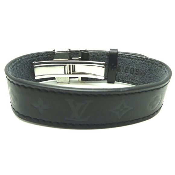 LOUIS VUITTON Brasserie Vou Good Luck Women's Bracelet M64447 Leather Noir [Blac - Picture 3 of 9